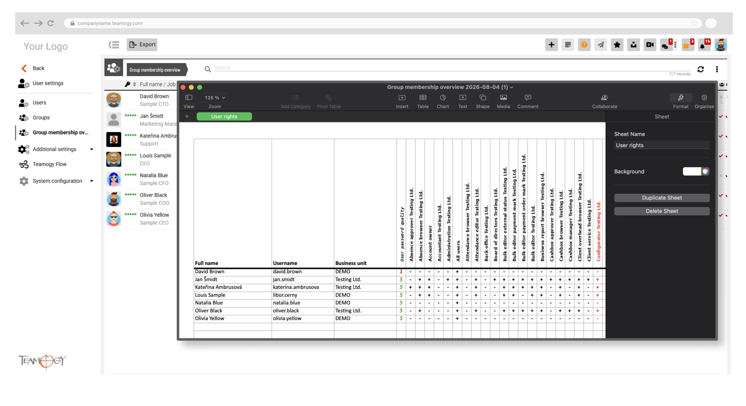 Groups_audit Overview of user membership in groups